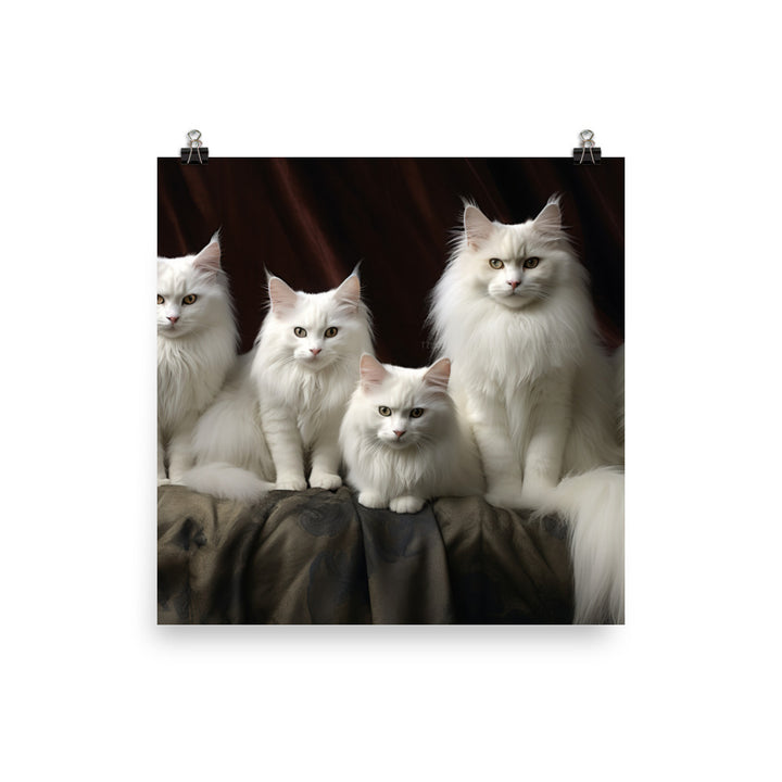 Turkish Angora Photo paper poster - PosterfyAI.com