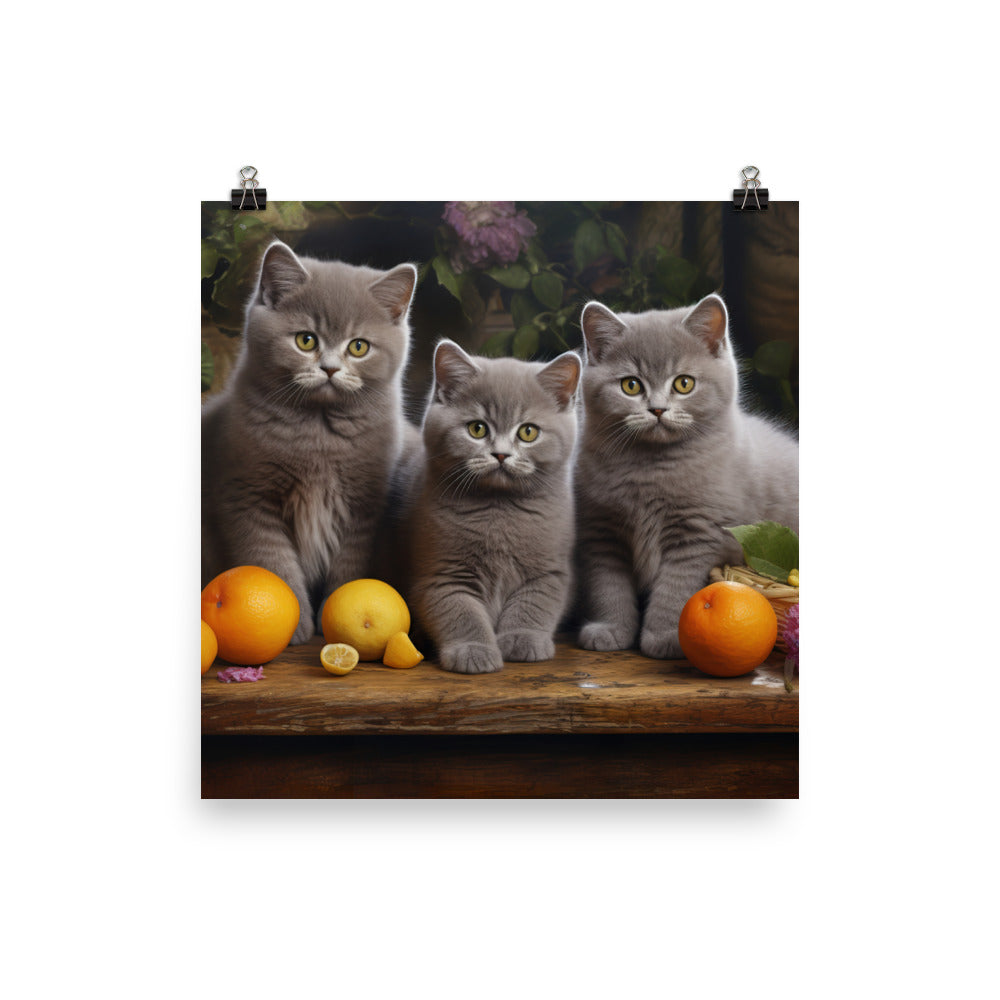 British Shorthair Photo paper poster - PosterfyAI.com