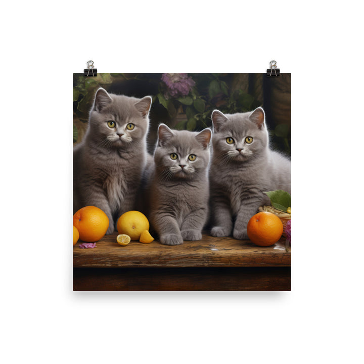 British Shorthair Photo paper poster - PosterfyAI.com