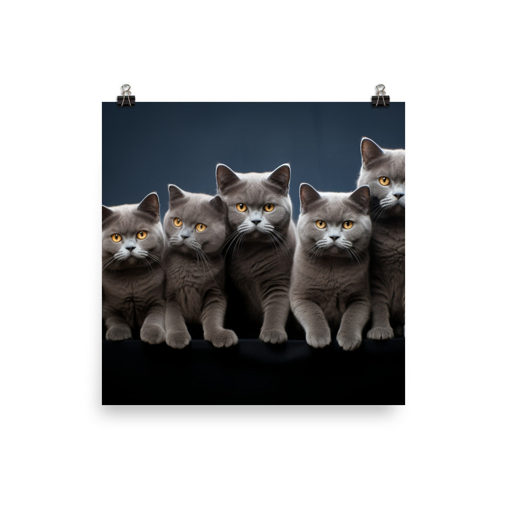 British Shorthair Photo paper poster - PosterfyAI.com