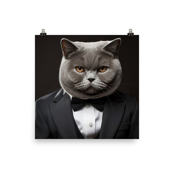 British Shorthair Photo paper poster - PosterfyAI.com