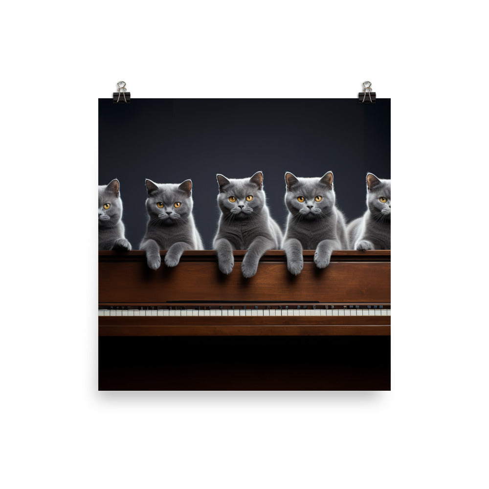 British Shorthair Photo paper poster - PosterfyAI.com