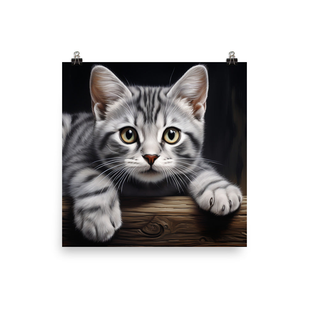 American Shorthair Photo paper poster - PosterfyAI.com