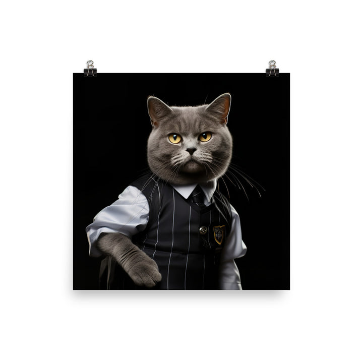 British Shorthair Referee Photo paper poster - PosterfyAI.com