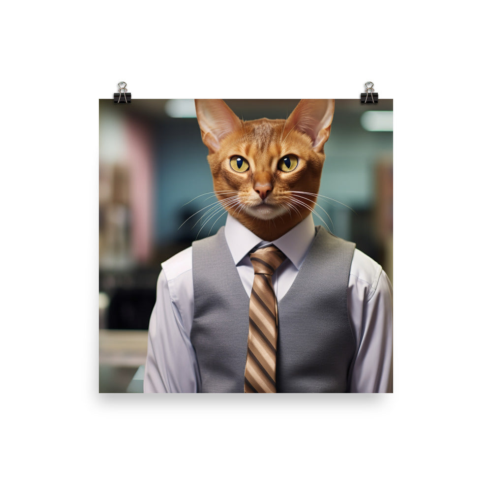 Abyssinian Sales Consultant Photo paper poster - PosterfyAI.com