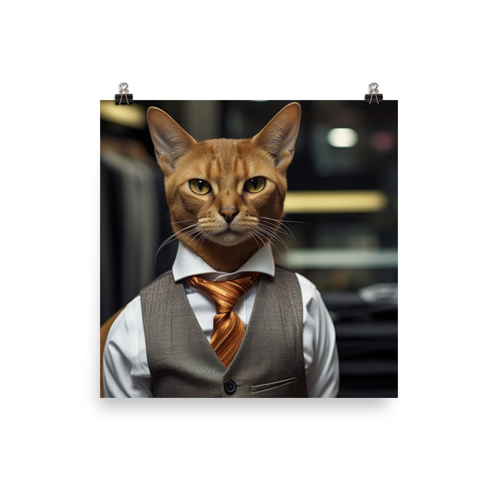 Abyssinian Sales Consultant Photo paper poster - PosterfyAI.com