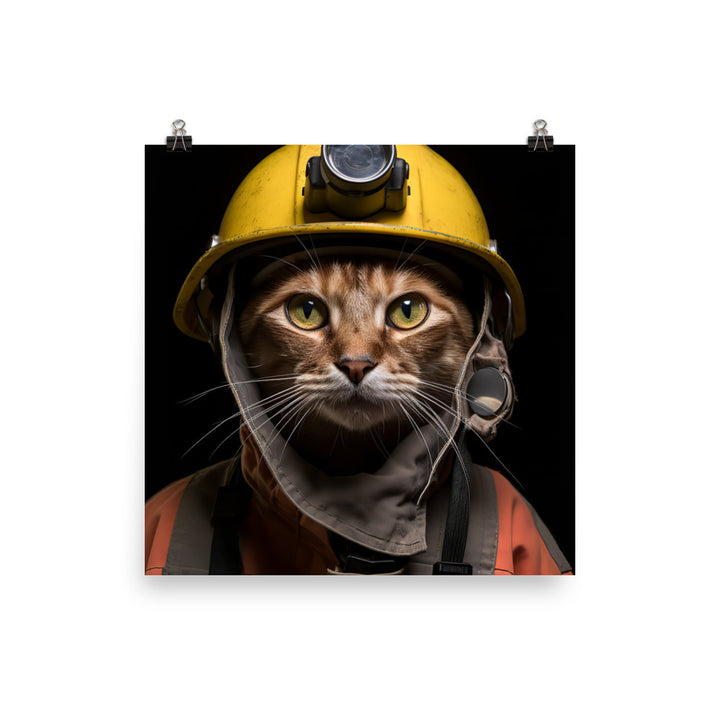 Abyssinian Firefighter Photo paper poster - PosterfyAI.com