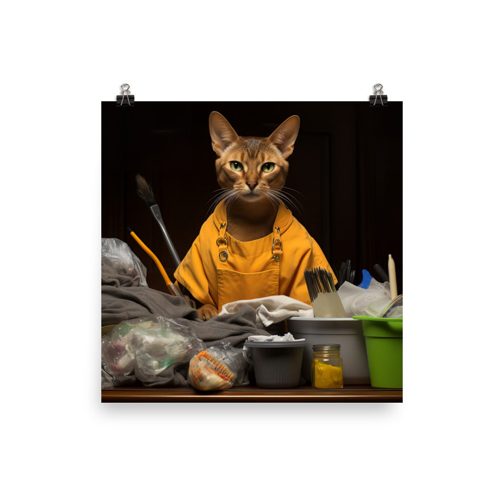 Abyssinian Janitor Photo paper poster - PosterfyAI.com