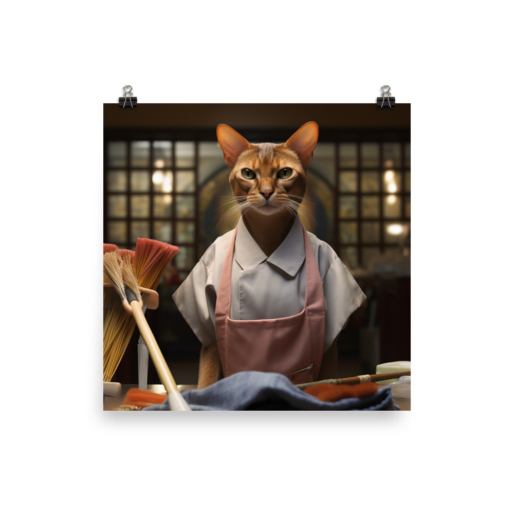 Abyssinian Janitor Photo paper poster - PosterfyAI.com