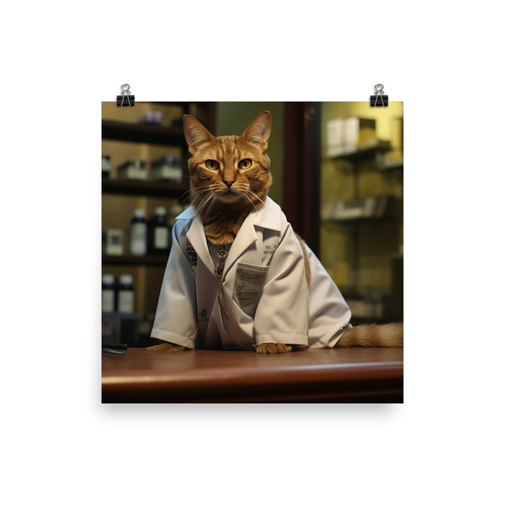 Abyssinian Pharmacist Photo paper poster - PosterfyAI.com