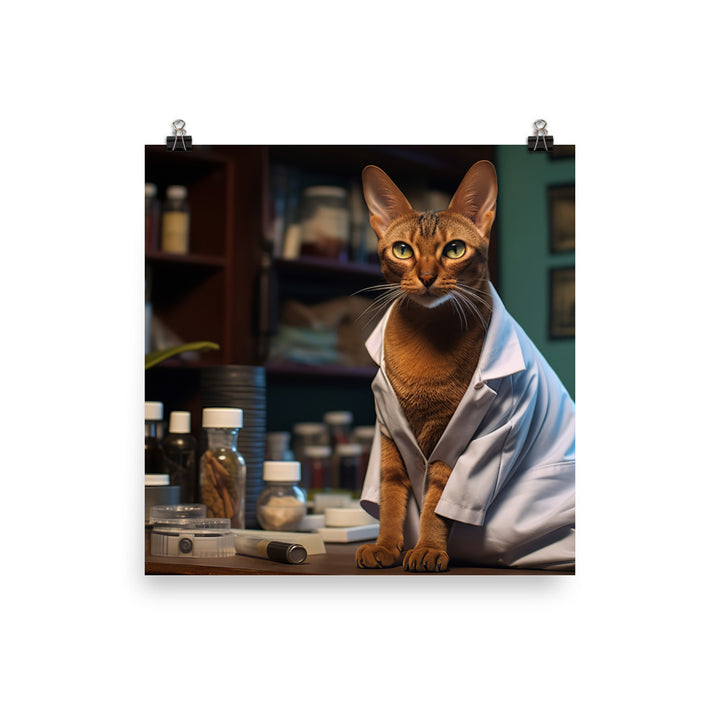 Abyssinian Pharmacist Photo paper poster - PosterfyAI.com