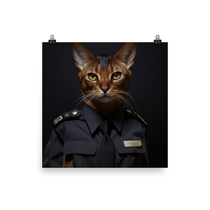 Abyssinian Security Officer Photo paper poster - PosterfyAI.com