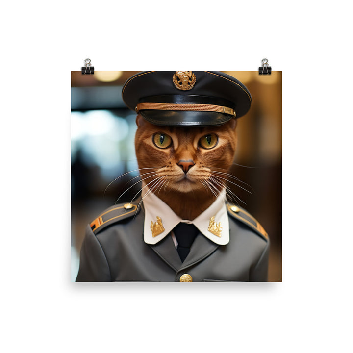 Abyssinian Security Officer Photo paper poster - PosterfyAI.com