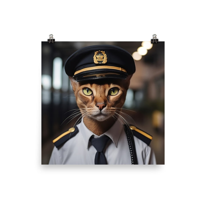 Abyssinian Security Officer Photo paper poster - PosterfyAI.com