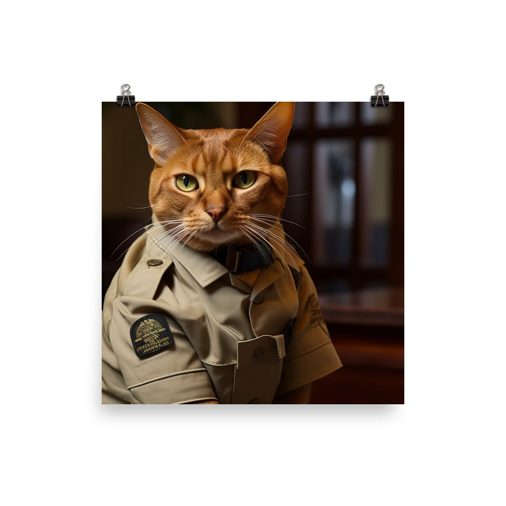 Abyssinian Security Officer Photo paper poster - PosterfyAI.com