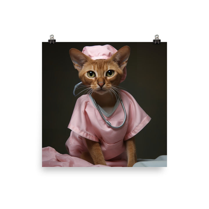 Abyssinian Nurse Photo paper poster - PosterfyAI.com