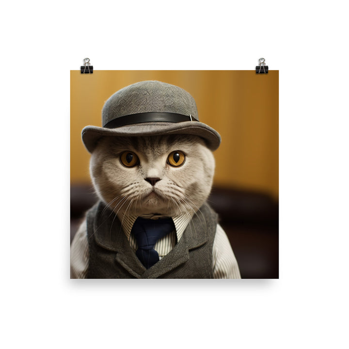 Scottish Fold Sales Consultant Photo paper poster - PosterfyAI.com