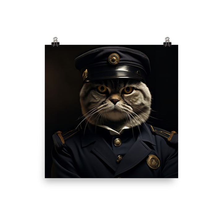 Scottish Fold Referee Photo paper poster - PosterfyAI.com