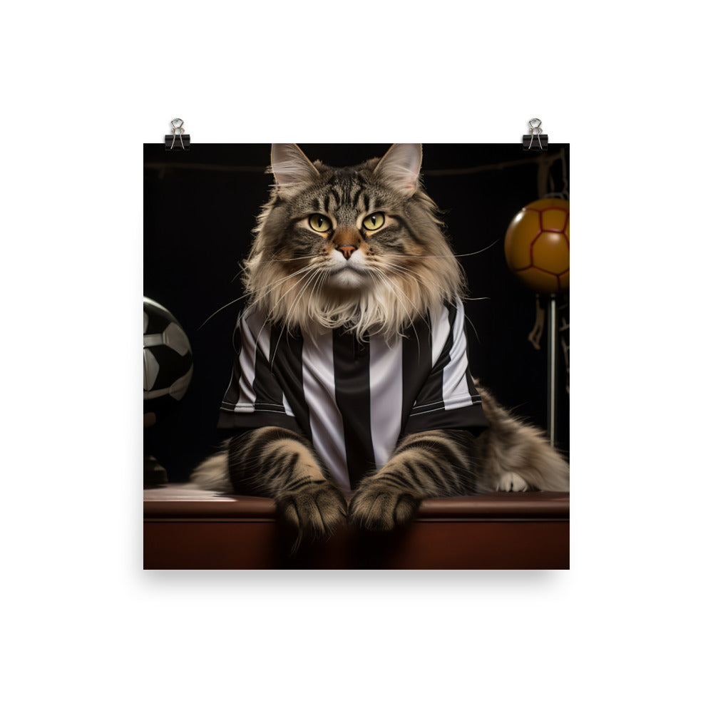 Maine Coon Referee Photo paper poster - PosterfyAI.com