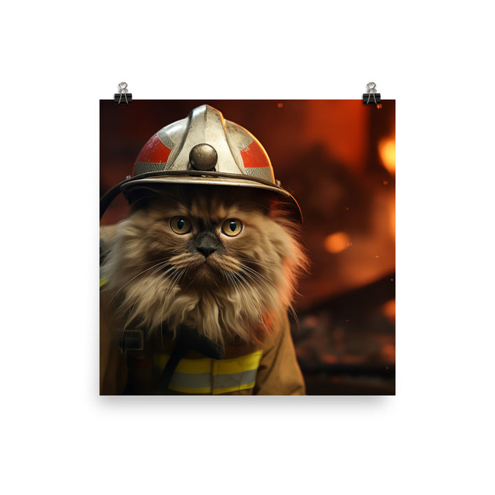 Himalayan Firefighter Photo paper poster - PosterfyAI.com