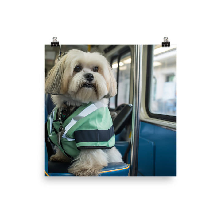 Lhasa Apso Transit Operator Photo paper poster - PosterfyAI.com