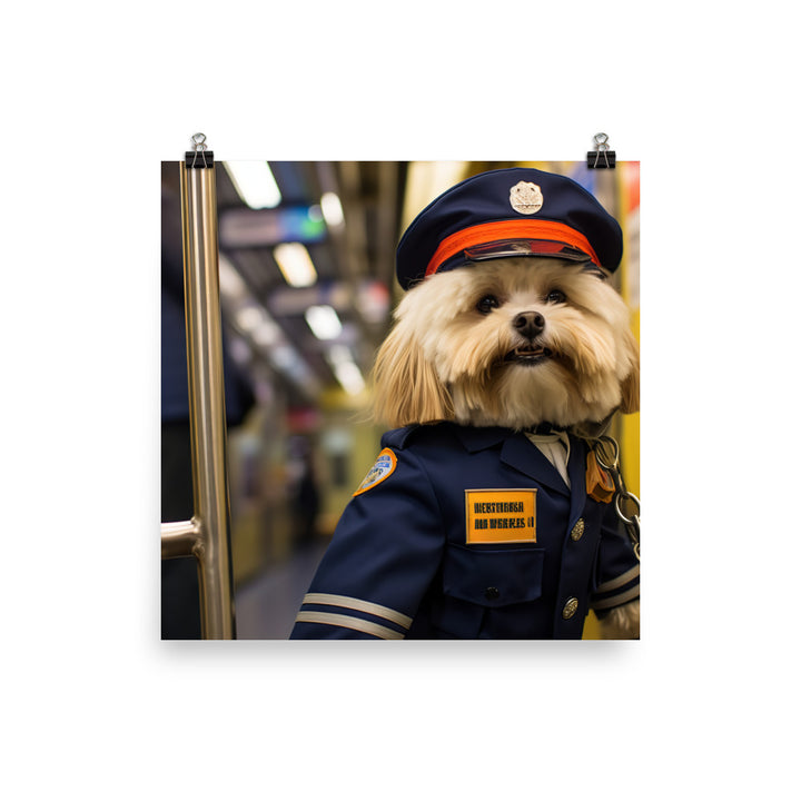 Lhasa Apso Transit Operator Photo paper poster - PosterfyAI.com