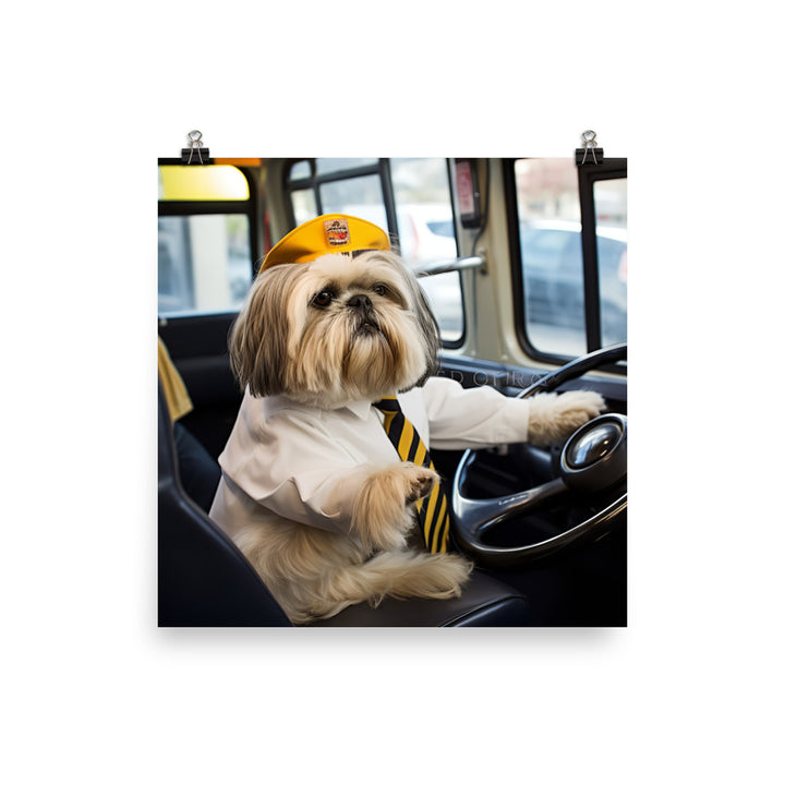 Lhasa Apso Transit Operator Photo paper poster - PosterfyAI.com