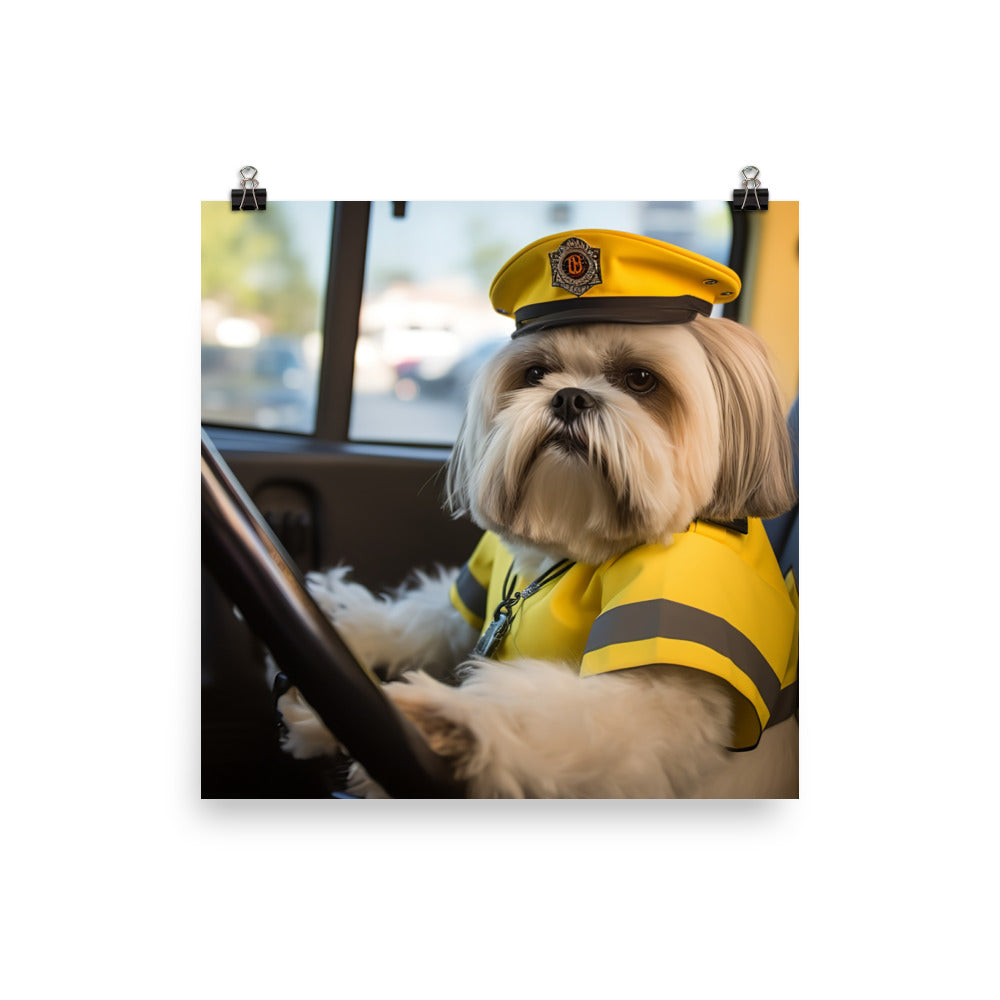 Lhasa Apso Transit Operator Photo paper poster - PosterfyAI.com