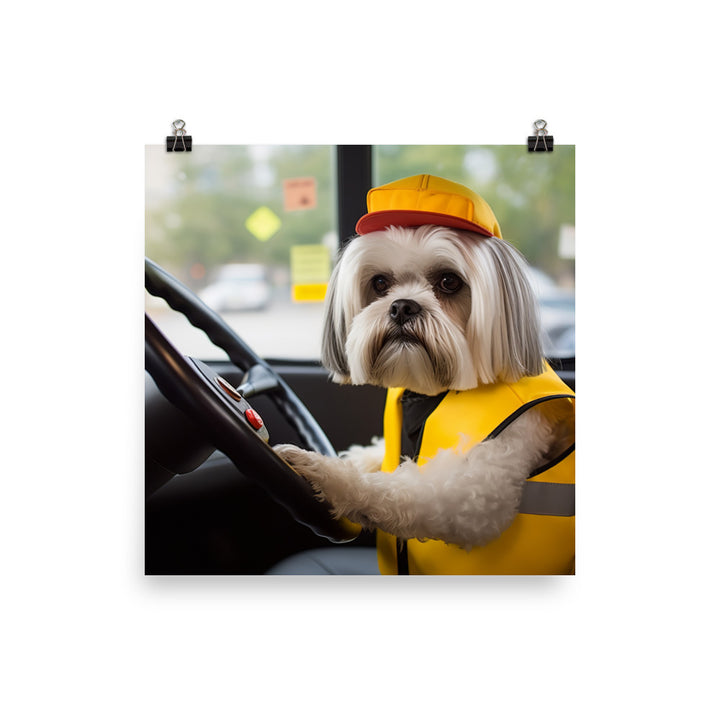 Lhasa Apso Transit Operator Photo paper poster - PosterfyAI.com