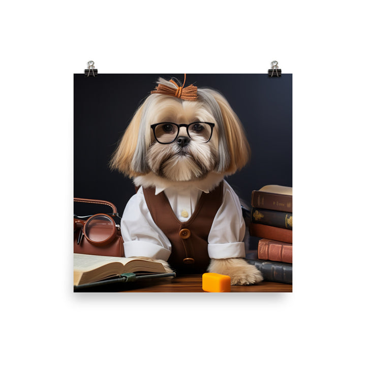 Lhasa Apso Student Photo paper poster - PosterfyAI.com