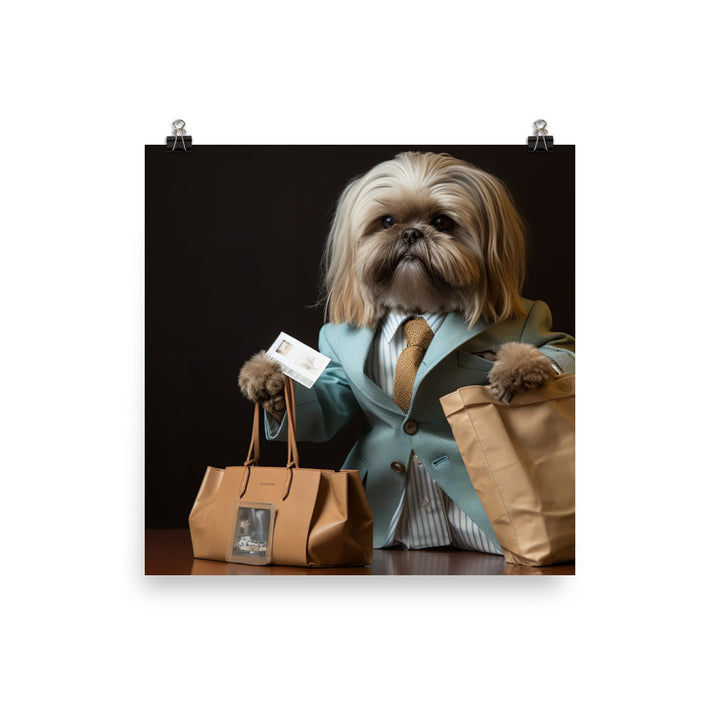 Lhasa Apso Sales Consultant Photo paper poster - PosterfyAI.com