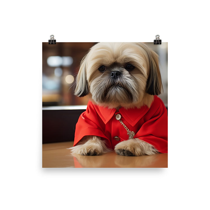 Lhasa Apso Sales Consultant Photo paper poster - PosterfyAI.com