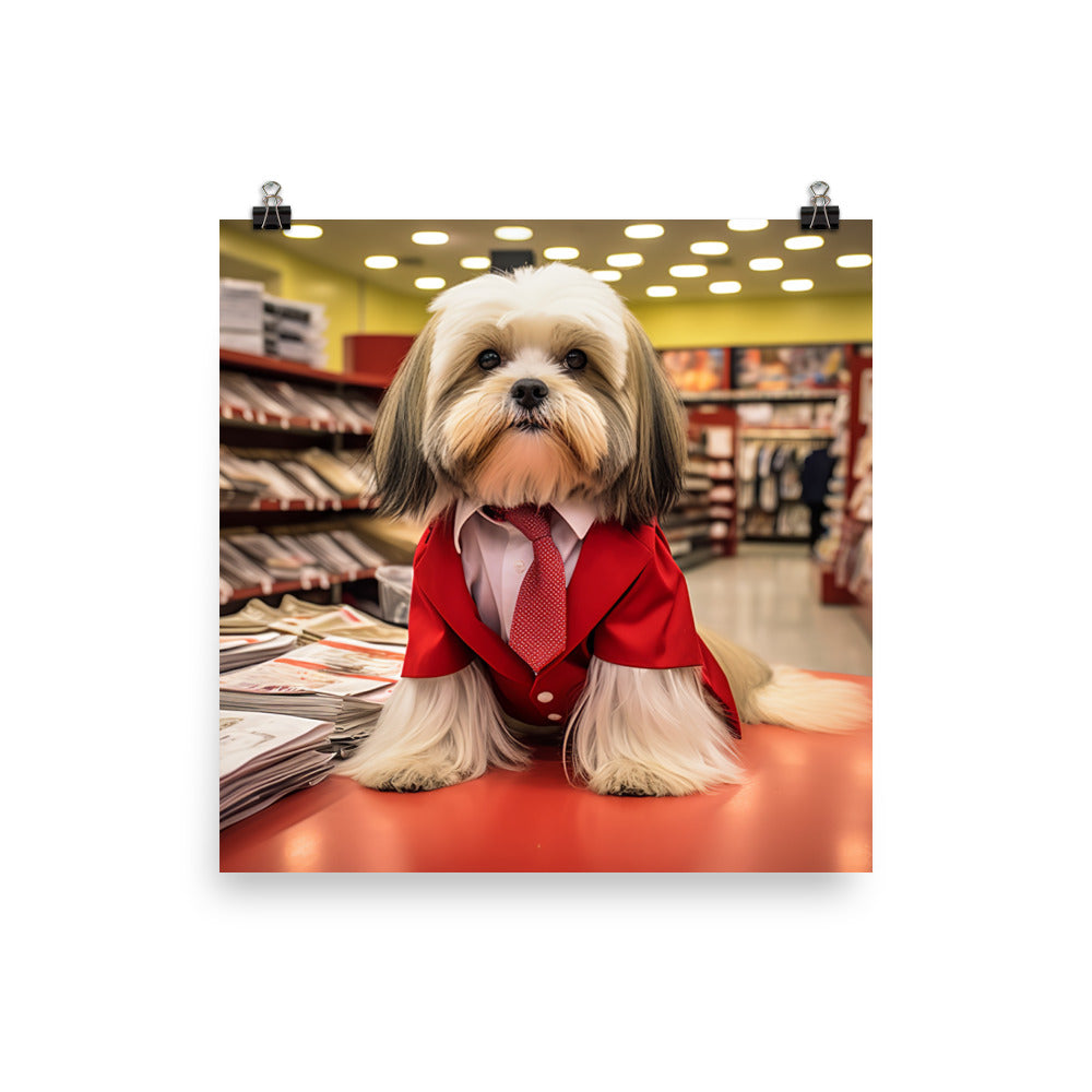 Lhasa Apso Sales Consultant Photo paper poster - PosterfyAI.com