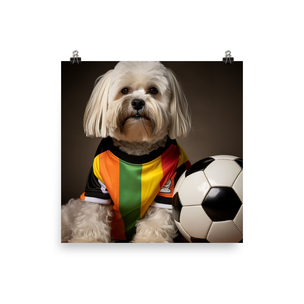 Lhasa Apso Referee Photo paper poster - PosterfyAI.com