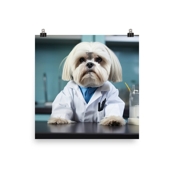 Lhasa Apso Pharmacist Photo paper poster - PosterfyAI.com