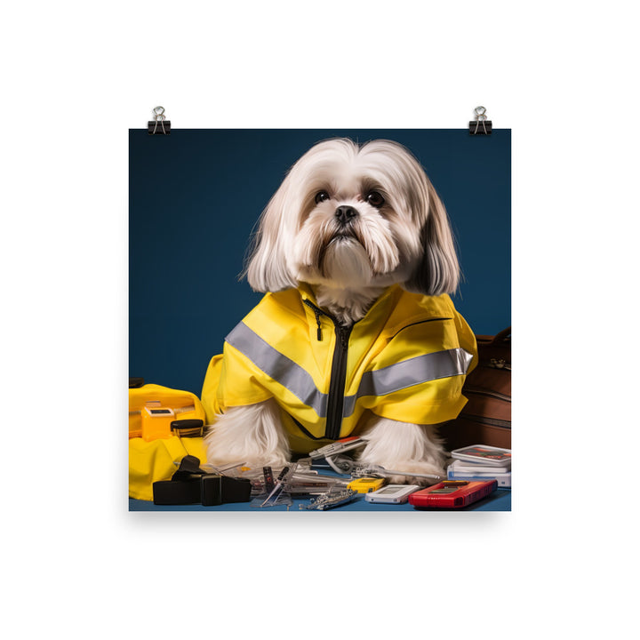 Lhasa Apso Paramedic Photo paper poster - PosterfyAI.com