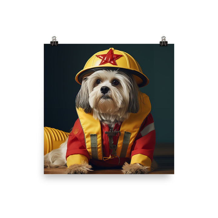 Lhasa Apso Lifeguard Photo paper poster - PosterfyAI.com