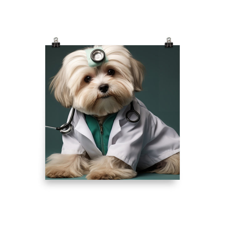 Lhasa Apso Doctor Photo paper poster - PosterfyAI.com