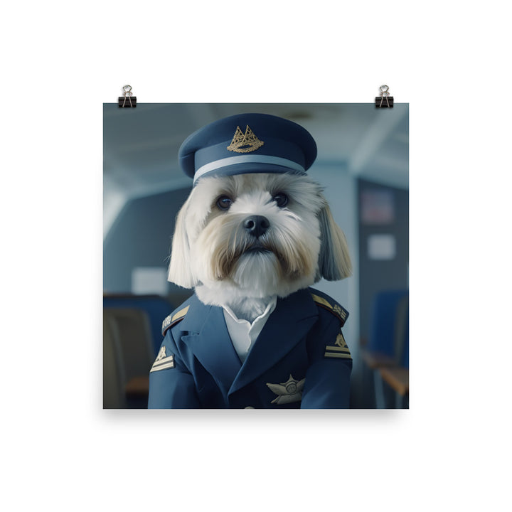 Lhasa Apso Cabin Crew Photo paper poster - PosterfyAI.com