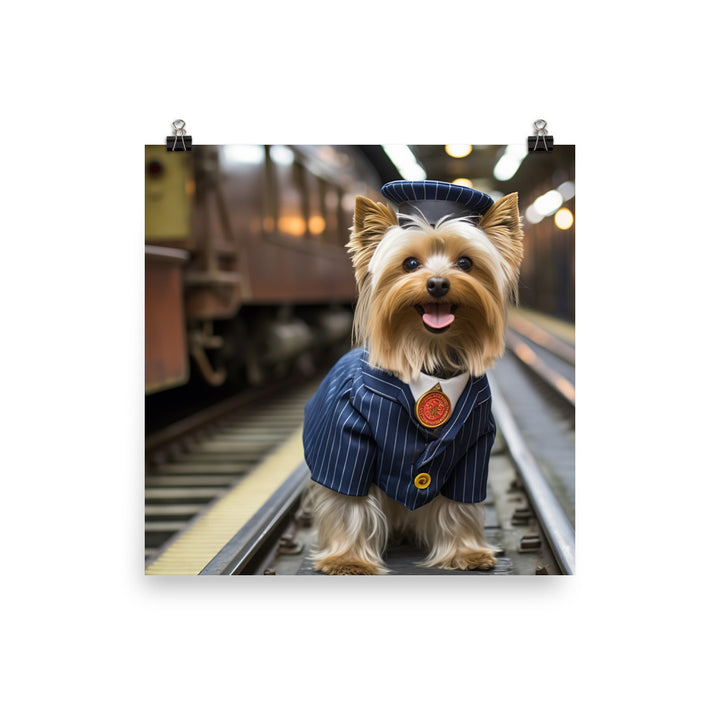 Yorkshire Terrier Transit Operator Photo paper poster - PosterfyAI.com