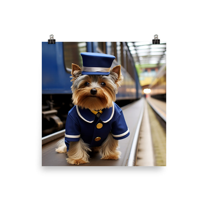 Yorkshire Terrier Transit Operator Photo paper poster - PosterfyAI.com