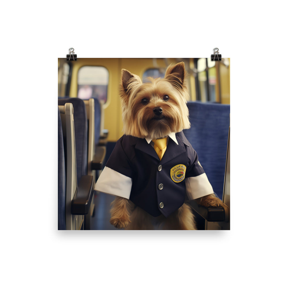 Yorkshire Terrier Transit Operator Photo paper poster - PosterfyAI.com