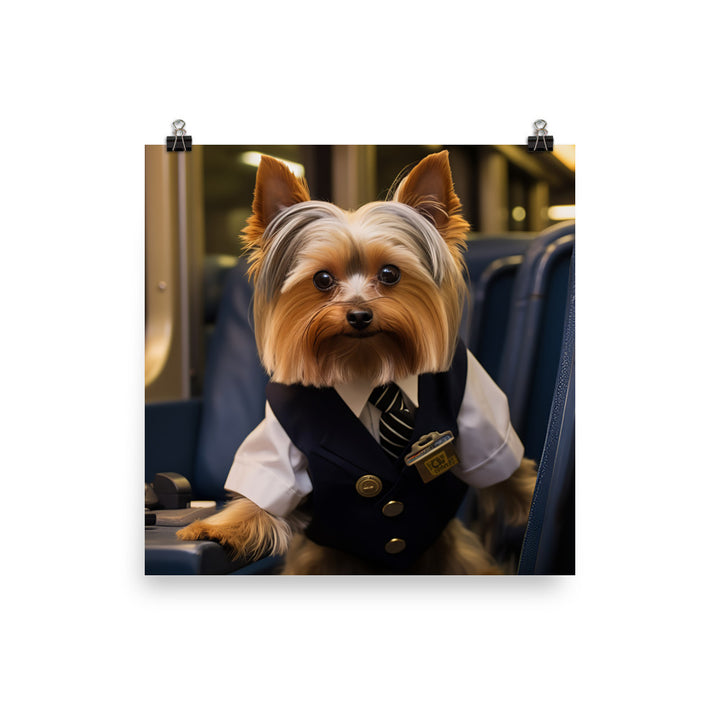 Yorkshire Terrier Transit Operator Photo paper poster - PosterfyAI.com