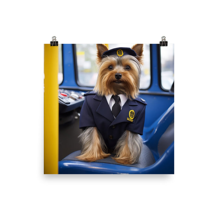 Yorkshire Terrier Transit Operator Photo paper poster - PosterfyAI.com