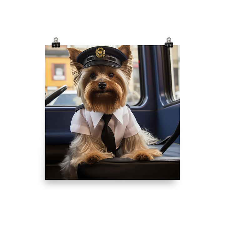 Yorkshire Terrier Transit Operator Photo paper poster - PosterfyAI.com