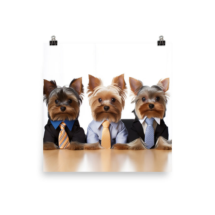 Yorkshire Terrier Sales Consultant Photo paper poster - PosterfyAI.com