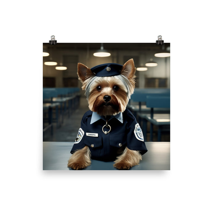 Yorkshire Terrier Prison Officer Photo paper poster - PosterfyAI.com