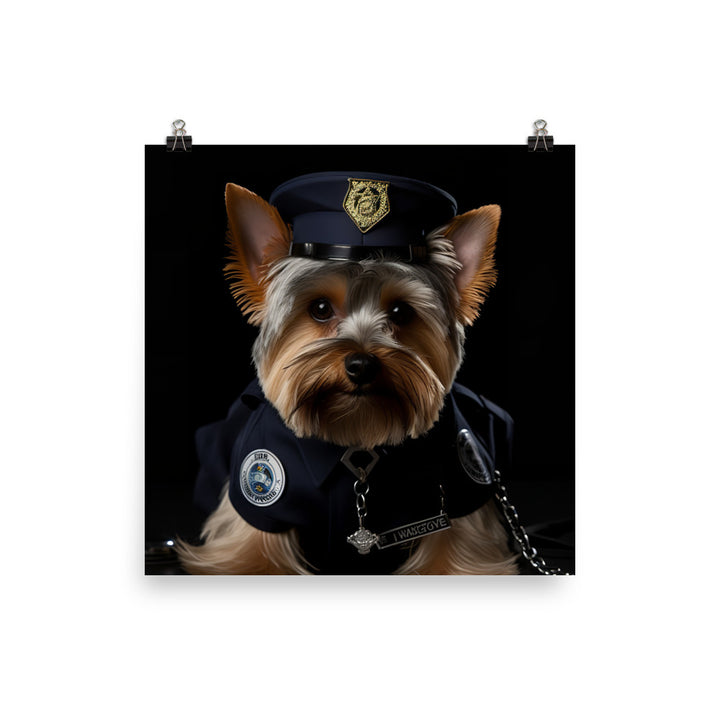 Yorkshire Terrier Prison Officer Photo paper poster - PosterfyAI.com