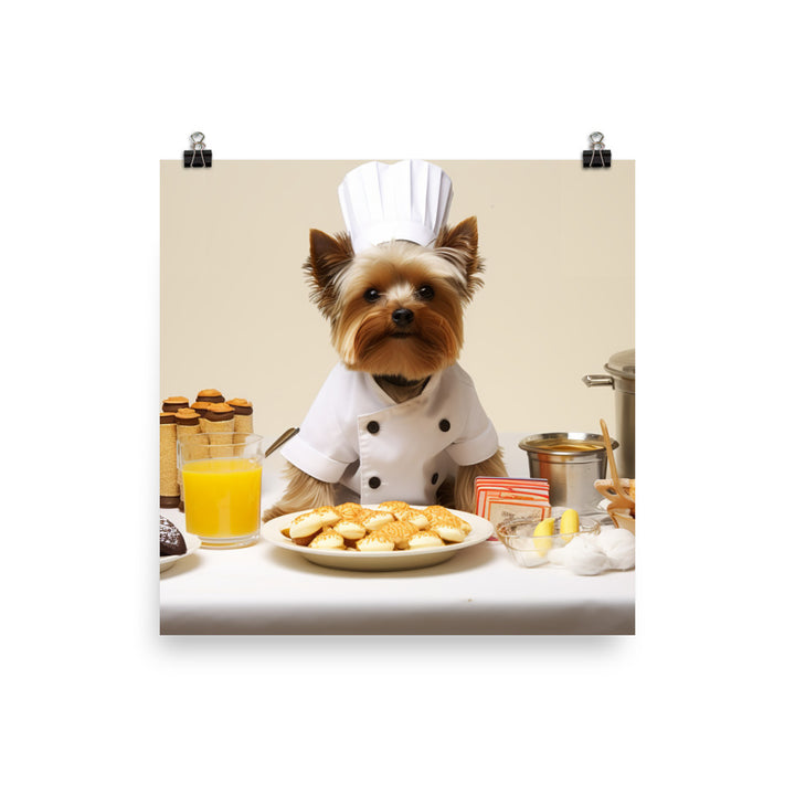 Yorkshire Terrier Fast Food Crew Photo paper poster - PosterfyAI.com