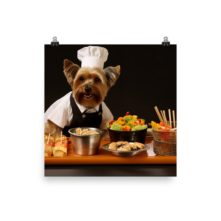 Yorkshire Terrier Fast Food Crew Photo paper poster - PosterfyAI.com